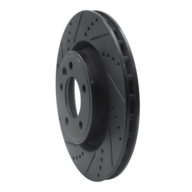 Land Rover Range Rover Sport Brake Rotor (1) - Rear Left - R1 Concepts - Drilled & Slotted - Black - `18-`20